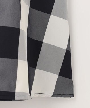 ANY L 【洗濯機可能/ウエストゴム】ビックチェックマーメイドスカート オフ×ブラックブロックチェック