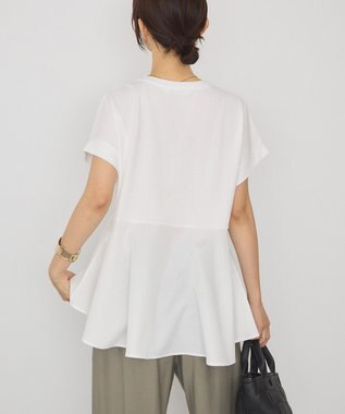 AMERICAN HOLIC アシンメトリーペプラム ドッキングプルオーバー Ivory