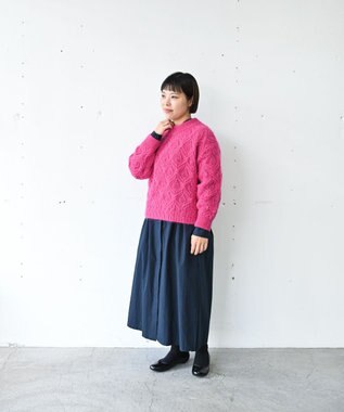 muuc 〈2WAY〉〈遠州織物の工場で織られた上質なコットン生地〉スタンドカラー 羽織り＆シャツワンピース ネイビー