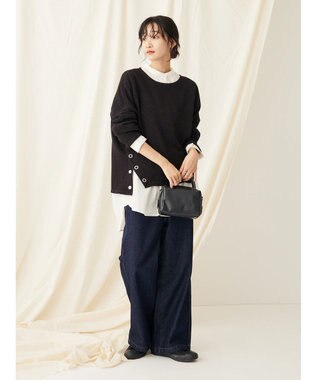 CRAFT STANDARD BOUTIQUE サイドリングボタンプルオーバー Black