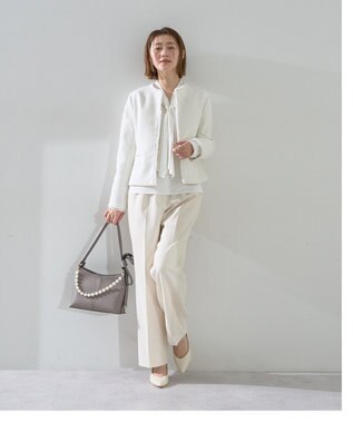 YECCA VECCA サイドベルテッドハイウエストパンツ Navy