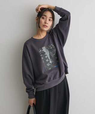 CRAFT STANDARD BOUTIQUE フォトプリントダンボールプルオーバー Dark Gray