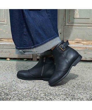 ing <ing>【WEB限定】ベルトデザインショートブーツ ブラック