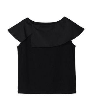 Green Parks オフショル風カットプルオーバー Black