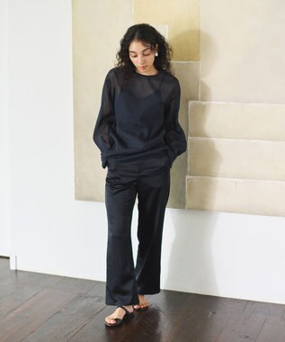 #Newans シアープルオーバーシャツ ネイビー系