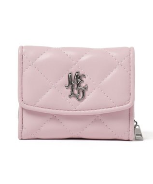 WEGO メタルロゴキルティングウォレット ライトピンク