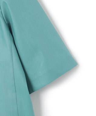 ICB 【接触冷感・洗える】エステルラミーチンツ ハーフスリーブジャケット セルリアン系