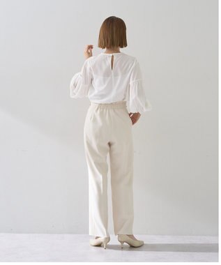 YECCA VECCA サイドベルテッドハイウエストパンツ Navy