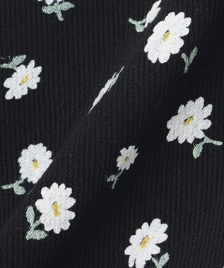 ANY KIDS 総柄 カット パンツ ブラック×花柄