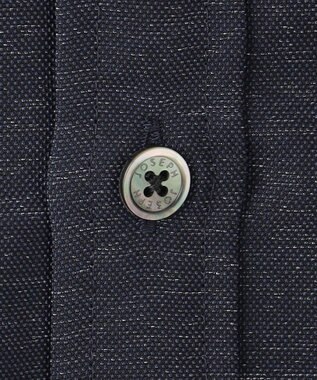 JOSEPH HOMME 新素材【軽量/通気性/清涼感/洗える/ストレッチ】レノクロスストレッチ　ウィングカラー半袖シャツ ネイビー系