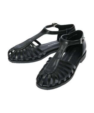 Green Parks ・ｓｏｕｖｅｎｉｒｖｅｌｌｅ　グルカストラップサンダル Black