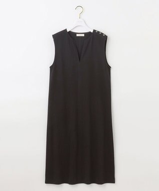 ANY SIS 【洗える】キーネック ジャンパースカート ブラック