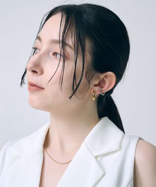 Phoebe 【金属アレルギー対応】ボリュームフープピアス　ゴールド/サージカルステンレス ゴールド