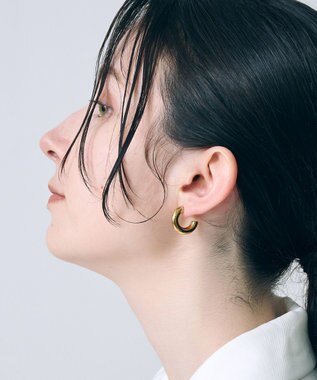 Phoebe 【金属アレルギー対応】ボリュームフープピアス　ゴールド/サージカルステンレス ゴールド