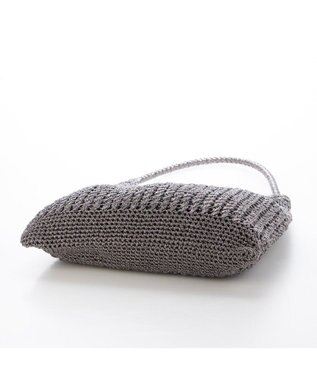 UNBILLION カシュカシュ cachecache / メタリックコード柄編みワンハンドルトート ダークシルバー