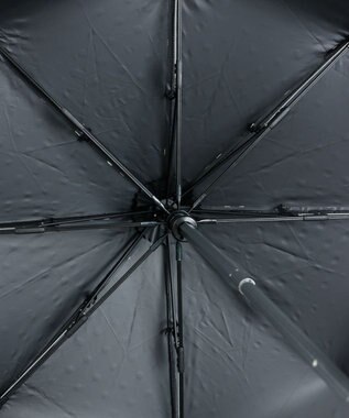 AURORA 【 NINA RICCI（ニナリッチ）】水玉プリント＆ビックスカラップ刺しゅう（折りたたみ傘） ブラック