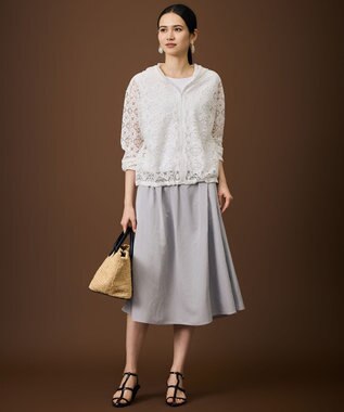 自由区 【WEB限定・1枚で華やぐ・旬スタイル】テクスチャーレーシージップ パーカー オフ