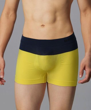 WACOAL MEN ボクサーパンツ【PANTS HOLIC X】ワンサイズ(S-LL) フロント快適Xマチ 立体成型 適度なフィット感 前閉じ 下着 GT3480 /ブロス イエロー