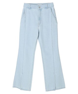 earth music&ecology センタースリットデニムパンツ Light Indigo