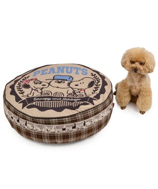PET PARADISE スヌーピー クッション 《ブラザー》 M ブラウン