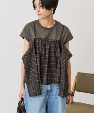 AMERICAN HOLIC 【２点セット】ノースリーブＴシャツ＋ビスチェ Charcoal Gray