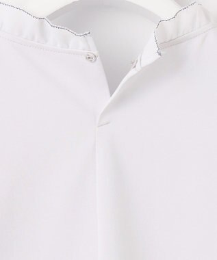 J.PRESS LADIES S 【吸水速乾】プレーティングジャージー フリル襟 カットソー ライトグレー系