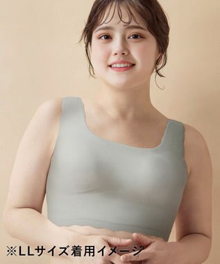 WACOAL 【GOCOCi ゴコチ】 ノンワイヤーブラ ハーフトップ まるでつけていないような着ごこち ムレにくい フラット仕上げ ホックなし CGG510 /ワコール チャコールグレー