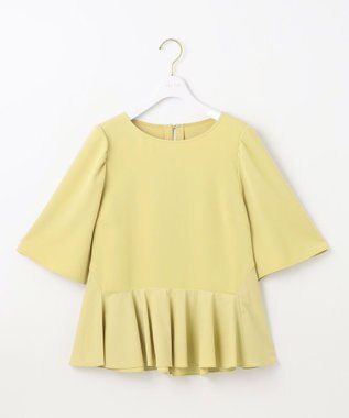 ANY SIS 【撥水・接触冷感・UVカット】コンフォートイージーペプラム  ブラウス イエロー