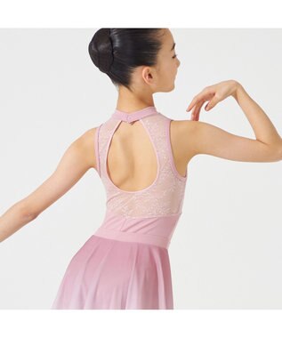 Chacott ハイネックレオタード グレイッシュローズ