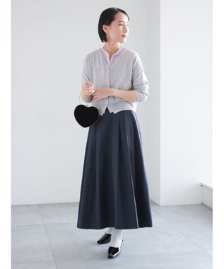 Te chichi 配色レイヤードカーディガン グレー