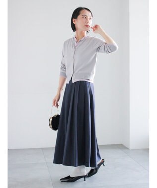 Te chichi 配色レイヤードカーディガン グレー