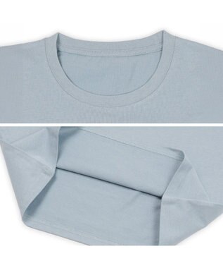 Mother garden しろたん Ｔシャツ 半袖 《いろんなおかお》 ユニセックス ブルーグレー色