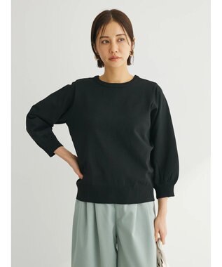 Green Parks 前後２ＷＡＹ　７分袖ハイゲージカーディガン Black