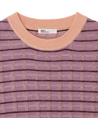 CRAFT STANDARD BOUTIQUE リンクスチェックニットベスト Purple