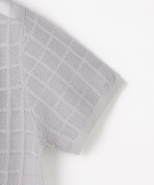 自由区 L 【ワコールコラボ・2点SET】シアーチェックニット プルオーバー グレー