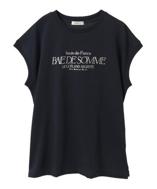 earth music&ecology 【接触冷感/洗濯機可】Ｈａｕｔｓ－ｄｅ－ＦｒａｎｃｅフレンチＴ Dark Navy