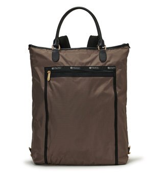 LeSportsac EVERYDAY TH CITY BKPK/アップタウンダークチョコ/ブラック アップタウンダークチョコ/ブラック