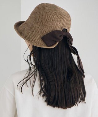 自由区 リボンブレード ハット ブラウン