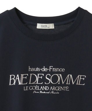 earth music&ecology 【接触冷感/洗濯機可】Ｈａｕｔｓ－ｄｅ－ＦｒａｎｃｅフレンチＴ Dark Navy