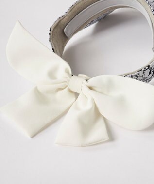 FILA GOLF／marie claire 【FILA GOLF】取り外し可能リボン付きサンバイザー ホワイト