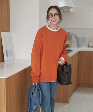  【ユニセックス着用ITEM/裏起毛】リラックスフィットスウェットプルオーバー