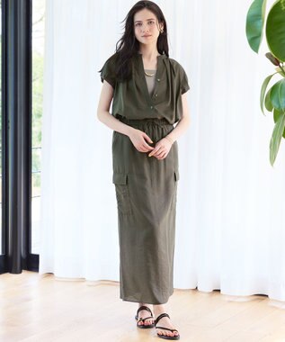 23区 L 【SLOW/一部店舗限定】好評につき新色追加！ラメリブジャージー タンクトップ ブラウンラメ