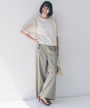 UNFILO 【セットアップ着用可】UNFILO DENIM light マリンパンツ ベージュ