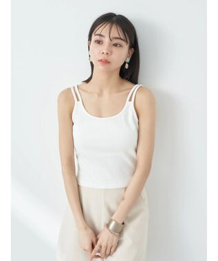 earth music&ecology クロップドキャミソール Off White