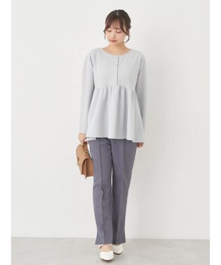 earth music&ecology サイドベンツパンツ Gray