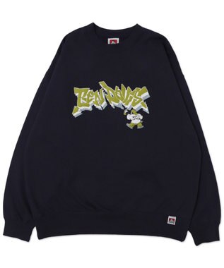 WEGO 【ユニセックス着用ITEM/MLサイズ展開】別注BENDAVISバブルロゴプルオーバー ネイビー
