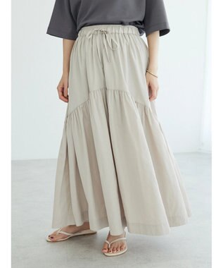 CRAFT STANDARD BOUTIQUE リバーシブルチュールスカート Gray Beige