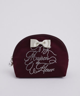 Maison de FLEUR シャイニーリボンラウンドポーチ