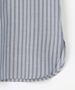 J.PRESS LADIES L 【洗える】ウォッシャブルキュプラツイル バンドカラー ブラウス ネイビー系1