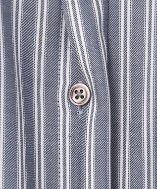 J.PRESS LADIES L 【洗える】ウォッシャブルキュプラツイル バンドカラー ブラウス ネイビー系1